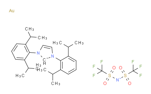 CY12405 | 951776-24-2 | [1,3-双(2,6-二异丙基苯基)咪唑-2-亚基][双(三氟甲磺酰基)酰亚胺]金(I)