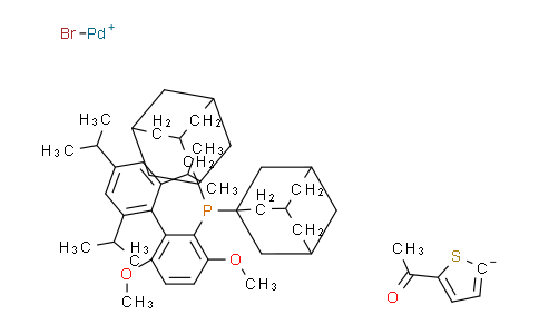 CY12656 | 1805783-53-2 | bis(1-adamantyl)-[3,6-dimethoxy-2-[2,4,6-tri(propan-2-yl)phenyl]phenyl]phosphane;bromopalladium(1+);1-(2H-thiophen-2-id-5-yl)ethanone