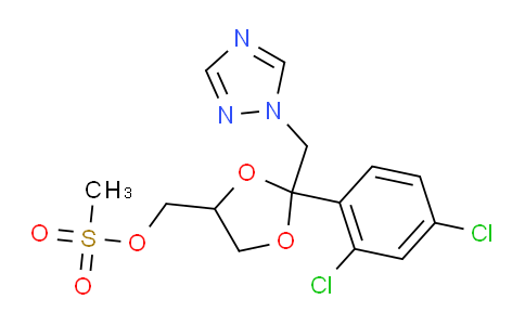 D1C031 | 67914-86-7 | cis-甲磺酸-[2-(2,4-二氯苯基)-2-(1H-1,2,4-三唑-1-基甲基)-1,3-二氧戊环-4-基]甲酯