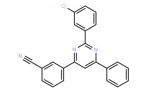 3-(2-(3-chlorophenyl)-6-phenylpyrimidin-4-yl)benzonitrile