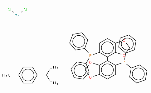 SC10131 | 944451-28-9 | Chloro[(R)-(+)-5,5'-bis(diphenylphosphino)-4,4'-bi-1,3-benzodioxole](p-cymene)ruthenium(II) chloride,  [RuCl(p-cymene)((R)-segphos)]Cl