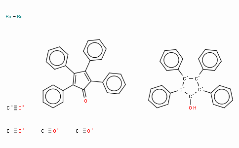1-Hydroxytetraphenylcyclopentadienyl(tetraphenyl-2,4-cyclopentadien-1-one)-μ-hydrotetracarbonyldiruthenium(II)