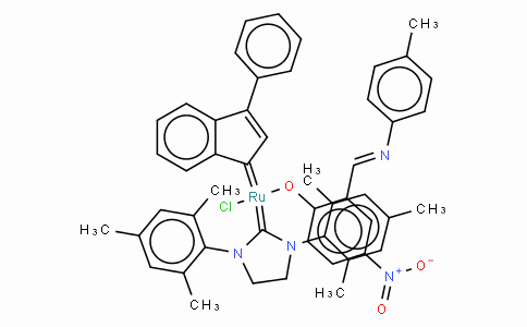 SC10229 | 934538-04-2 | [1,3-Bis(2,4,6-trimethylphenyl)-2-imidazolidinylidene]-[2-[[(4-methylphenyl)imino ]methyl]-4-nitrophenolyl]-[3-phenyl-1H-inden-1-ylidene]ruthenium(II) chloride
