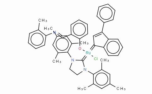 [1,3-Bis(2,4,6-trimethylphenyl)-2-imidazolidinylidene]-[2-[[(2-methylphenyl)imino ] methyl]phenolyl]-[3-phenyl-1H-inden-1-ylidene]ruthenium(II) chloride