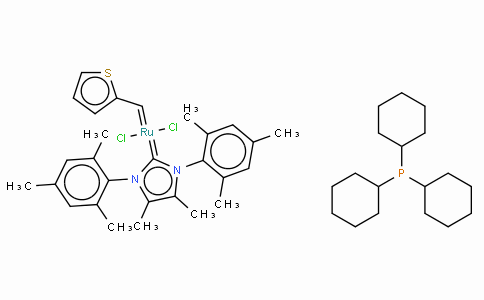 Tricyclohexylphosphine[4,5-dimethyl-1,3-bis(2,4,6-trimethylphenyl)imidazol-2-ylidene][2-thienylmethylene]ruthenium(II) dichloride