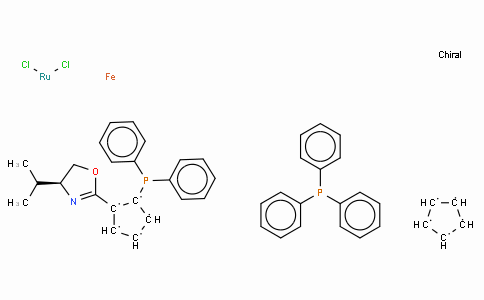 SC10268 | 212133-11-4 | (-)-Dichloro[(4S)-4-(i-propyl)-2-{(S)-2-(diphenylphosphino)ferrocenyl}oxazoline](triphenylphosphine)ruthenium(II)