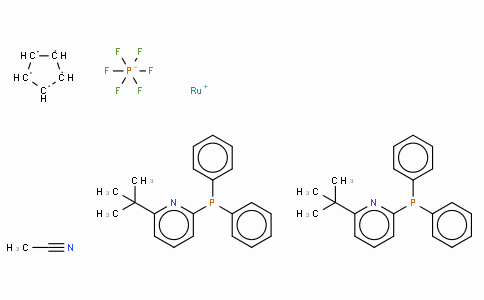 SC10291 | 776230-17-2 | Acetonitrilebis[2-diphenylphosphino-6-t-butylpyridine]cyclopentadienylruthenium(II) hexafluorophosphate