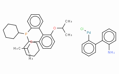 SC10593 | 1375325-68-0 | Chloro(2-dicyclohexylphosphino-2',6'-di-i-propoxy-1,1'-biphenyl)(2-amino-1,1'-biphenyl-2-yl)palladium(II), min.