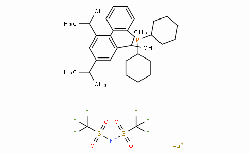 2-Dicyclohexylphosphino-2′,4′,6′-triisopropylbiphenyl gold(I) bis(trifluoromethanesulfonyl)imide