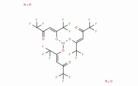 Neodymium(III) hexafluoroacetylacetonate dihydrate,  Nd(CF3COCHCOCF3)3·2H2O