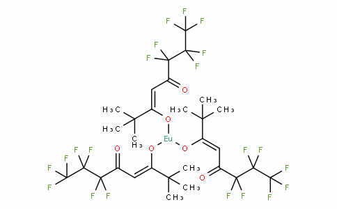 Tris(6,6,7,7,8,8,8-heptafluoro-2,2-dimethyl-3,5-octanedionate)europium(III) hydrate,  Eu(FOD)3