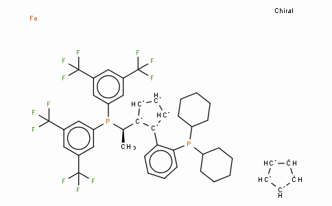 SC11430 | 494227-32-6 | (R)-(+)-1-[(R)-2-(2'-Dicyclohexylphosphinophenyl)ferrocenyl]ethyldi(bis-3,5-trifluoromethylphenyl)phosphine