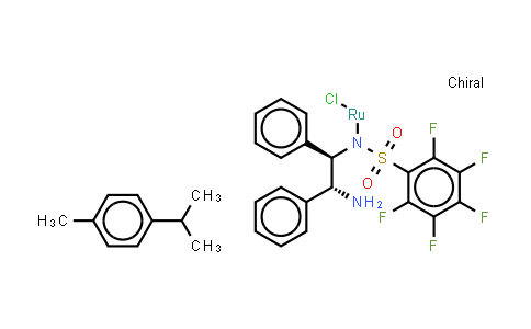 SC11902 | 1026995-71-0 | Chloro{[(1R,2R)-(-)-2-amino-1,2-diphenylethyl](pentafluorophenylsulfonyl)amido}(p-cymene)ruthenium(II), min. 90% RuCl[(R,R)-Fsdpen](p-cymene)