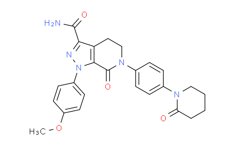 1-(4-Methoxyphenyl)-7-oxo-6-[4-(2-oxopiperidin-1-YL)phenyl]-4,5,6,7-tetrahydro-1H-pyrazolo[3,4-C]pyridine-3-carboxamide