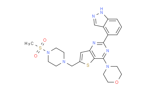 4-[2-(1H-Indazol-4-YL)-6-[(4-methylsulfonylpiperazin-1-YL)methyl]thieno[3,2-D]pyrimidin-4-YL]morpholine