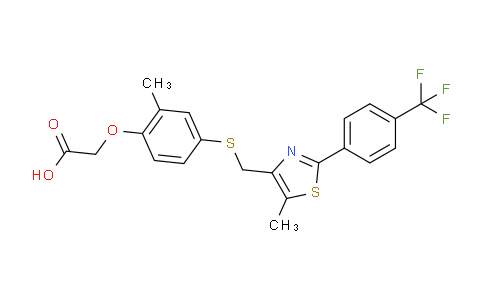 SC121422 | 317318-70-0 | 2-(4-((2-(4-(三氟甲基)苯基)-5-甲基噻唑-4-基)甲基硫基)-2-甲基苯氧基)乙酸