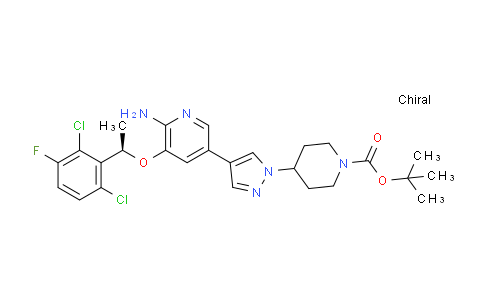 1-Piperidinecarboxylic acid,4-[4-[6-amino-5-[(1R)-1-(2,6-dichloro-3-fluorophenyl)ethoxy]-3-pyridinyl]-1H-pyrazol-1-YL]-, 1,1-dimethylethyl ester