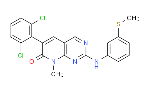 SC123427 | 260415-63-2 | 6-(2,6-二氯苯基)-8-甲基-2-[[3-(甲硫基)苯基]氨基]吡啶并[2,3-D]嘧啶-7(8H)-酮