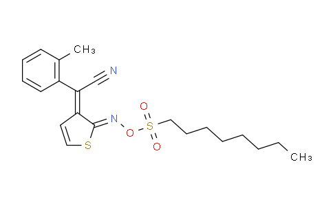 2-Methyl-alpha-(2- (((octylsulfonyl)oxy)imino)-3(2H)- thienylidene)-benzeneacetonitrile