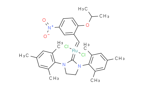 Ruthenium, [1,3-bis(2,4,6-trimethylphenyl)-2-imidazolidinylidene]dichloro[[2-(1-methylethoxy-ΚO)-5-N
(grela 2ND generation)