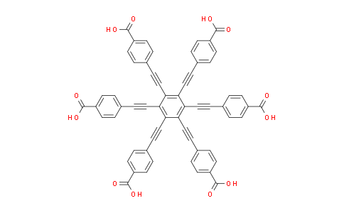 Benzoic acid, 4,4',4'',4''',4'''',4'''''-(1,2,3,4,5,6-benzenehexaylhexa-2,1-ethynediyl)hexakis- (9CI)