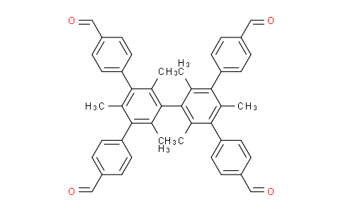 [1,1':3',1'':3'',1'''-Quaterphenyl]-4,4'''-dicarboxaldehyde, 5',5''-bis(4-formylphenyl)-2',2'',4',4'',6',6''-hexamethyl- (9CI)