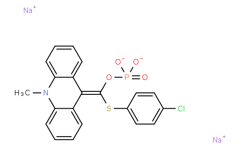 9-(4'-氯苯硫代磷酰氧亚甲基)-10-甲基-9,10-二氢化吖啶二钠盐