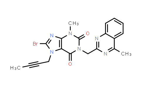 8-Bromo-7-but-2-ynyl-3-methyl-1-(4-methyl-quinazolin-2-ylmethyl)-3,7-dihydro-purine-2,6-dione