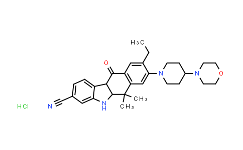 9-ethyl-6,6-diMethyl-8-(4-Morpholinopiperidin-1-yl)-11-oxo-5a,6,11,11a-tetrahydro-5H-benzo[b]carbazole-3-carbonitrile hydrochloride