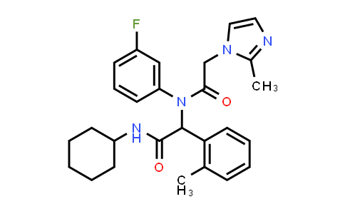 N-cyclohexyl-2-(N-(3-fluorophenyl)-2-(2-Methyl-1H-iMidazol-1-yl)acetaMido)-2-(o-tolyl)acetaMide