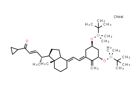 (R,E)-4-((1R,3aS,7aR,E)-4-((E)-2-((3S,5R)-3,5-bis((tert-butyldimethyl-silyl)oxy)-2-methylenecyclohexyl-idene) ethylidene)-7a-methyl octahydro-1H-inden-1-yl)-1-cyclopropylpent-2-en-1-one