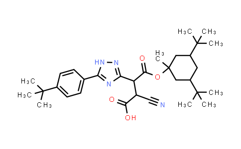 3-[5-(4-tert-butylphenyl)-1H-1,2,4-triazol-3-yl]-2-cyano-4-[(3,5-di-tert-butyl-1-methylcyclohexyl)oxy]-4-oxobutanoic acid