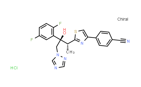 4-[2-[(1R,2R)-2-(2,5-Difluorophenyl)-2-hydroxy-1-methyl-3-(1H-1,2,4-triazol-1-yl)propyl]-4-thiazolyl]benzonitrile hydrochloride (1:1)