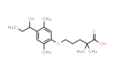 5-[4-(1-hydroxypropyl)-2,5-dimethylphenoxy]-2,2-dimethylpentanoic acid