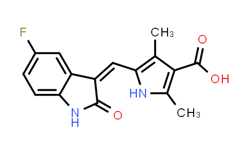 5-((Z)-(5-Fluoro-2-oxoindolin-3-ylidene)methyl)-2,4-dimethyl-1H-pyrrole-3-carboxylic acid