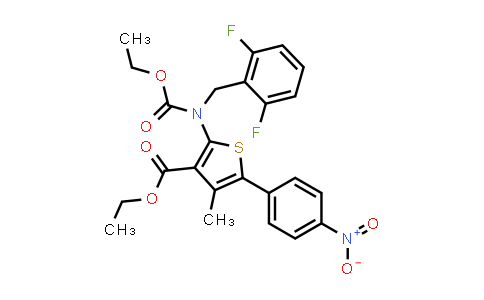 ethyl 2-((2,6-difluorobenzyl)(ethoxycarbonyl)amino)-4-methyl-5-(4-nitrophenyl)thiophene-3-carboxylate