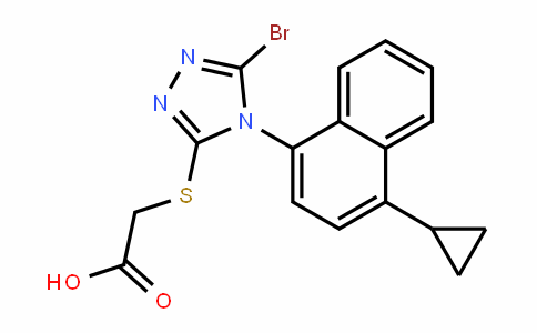2-[[5-BroMo-4-(4-cyclopropylnaphthalen-1-yl)-4H-1,2,4-triazol-3-yl]thio]acetic acid