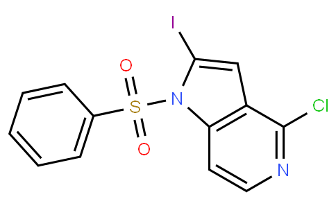 N-苯磺酰基-2-碘-4-氯-5-氮杂吲哚