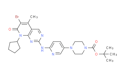 tert-butyl 4-[6-[(6-bromo-8-cyclopentyl-5-methyl-7-oxopyrido[2,3-d]pyrimidin-2-yl)amino]pyridin-3-yl]piperazine-1-carboxylate