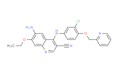 6-Amino-4-[3-chloro-4-(pyridin-2-ylmethoxy)anilino]-7-ethoxyquinoline-3-carbonitrile