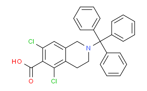 5,7-Dichloro-2-trityl-1,2,3,4-tetrahydroisoquinoline-6-carboxylic acid