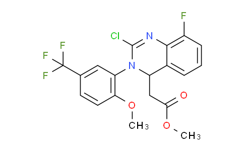 Methyl 2-(2-chloro-8-fluoro-3-(2-methoxy-5-(trifluoromethyl)phenyl)-4H-quinazolin-4-yl)acetate
