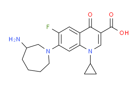 7-(3-Aminoazepan-1-yl)-1-cyclopropyl-6-fluoro-4-oxo-1,4-dihydroquinoline-3-carboxylic acid