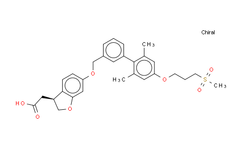 (3S)-6-[[2',6'-二甲基-4'-[3-(甲磺酰基)丙氧基][1,1'-联苯]-3-基]甲氧基]-2,3-二氢-3-苯并呋喃乙酸
