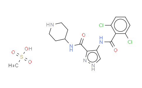 N-(4-哌啶基)-4-(2,6-二氯苯甲酰氨基)-1H-吡唑-3-甲酰胺