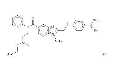 N-[[2-[[[4-(氨基亚氨甲基)苯基]氨基]甲基]-1-甲基-1H-苯并咪唑-5-基]羰基]-N-(2-吡啶基)-beta-丙氨酸乙酯盐酸盐