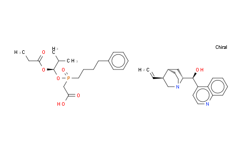 (8a,9R)-辛可宁-9-醇单[[(S)-[(1R)-2-甲基-1-(1-氧代丙氧基)丙氧基](4-苯基丁基)氧膦基]乙酸]盐