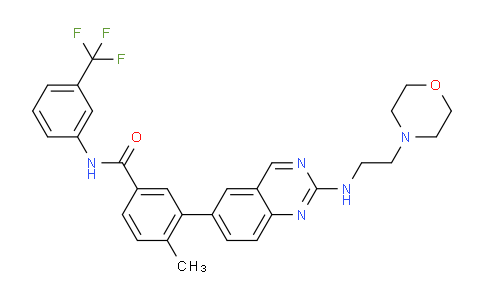 4-甲基-3-[2-[[2-(4-吗啉基)乙基]氨基]-6-喹唑啉基]-N-[3-(三氟甲基)苯基]苯甲酰胺