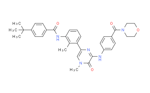 N-[3-[4,5-二氢-4-甲基-6-[[4-(4-吗啉基羰基)苯基]氨基]-5-氧代-2-吡嗪基]-2-甲基苯基]-4-(叔丁基)苯甲酰胺