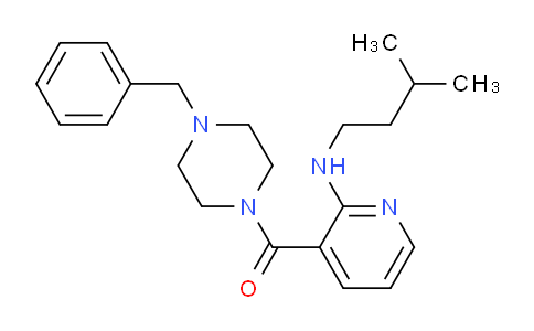 (4-benzylpiperazin-1-yl)(2-(isopentylamino)pyridin-3-yl)methanone